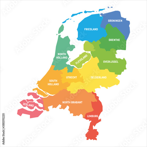 Netherlands - map of provinces