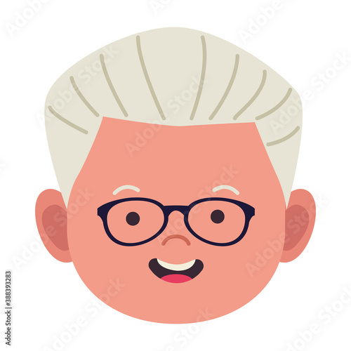old man avatar chararacter icon