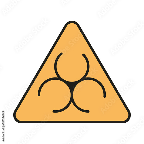 virus protection biohazard pathogen infectious line and fill icon