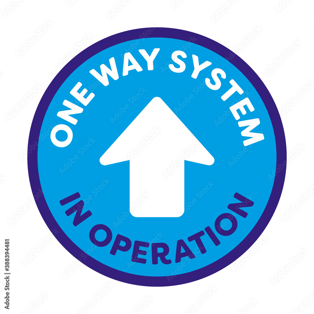 One Way System In Opeartion. One Way System Floor Sign or Sticker for Coronavirus Covid-19 Social Distancing Pandemic. Stop the Spread Floor Marker Decal. One Way System In Opeartion. One Way System Floor Sign or Sticker for Coronavirus Covid-19 Social Distancing Pandemic. Stop the Spread Floor Marker Decal.