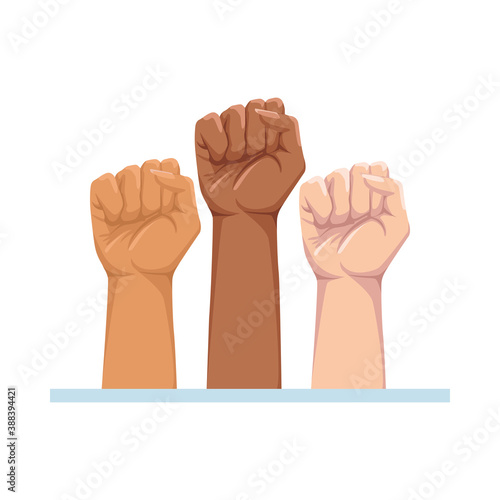 hands human fist isolated icons