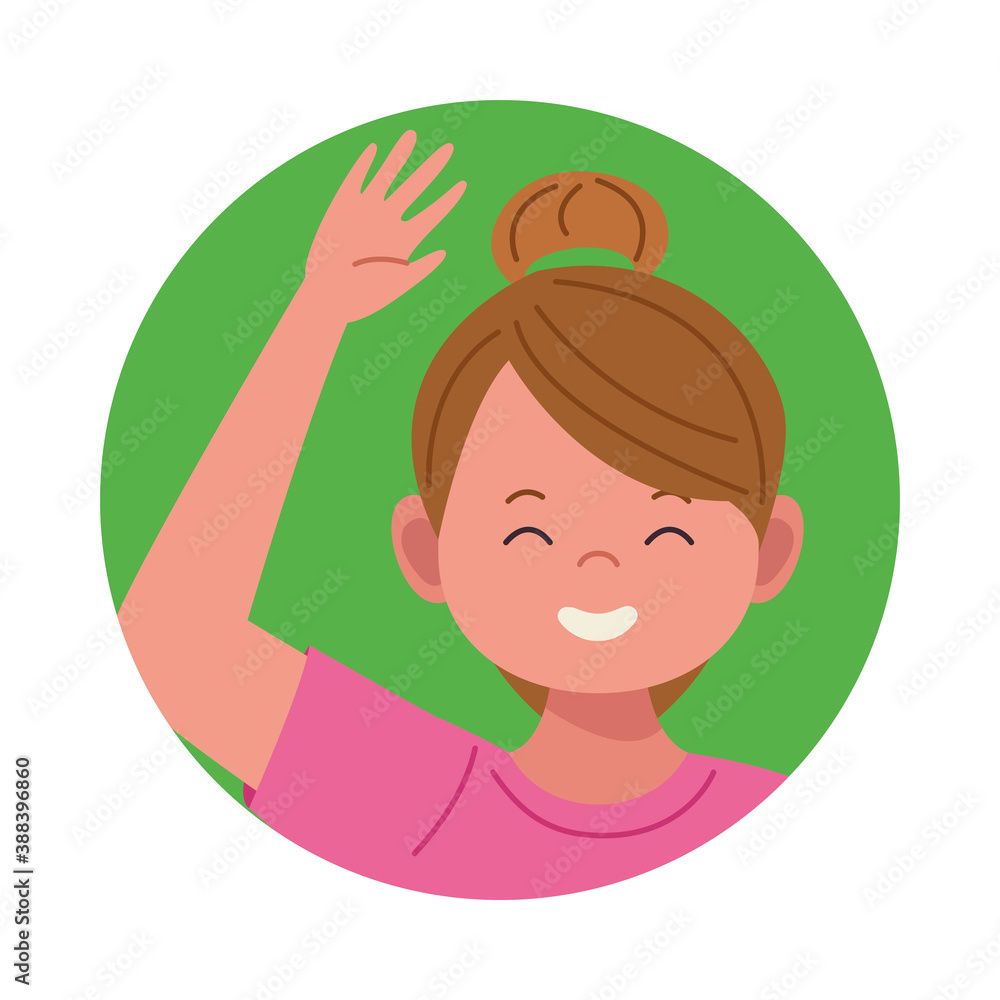 cute little girl avatar character cute little girl avatar character