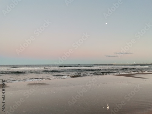 Moon waves and sand on Valencia beach 6