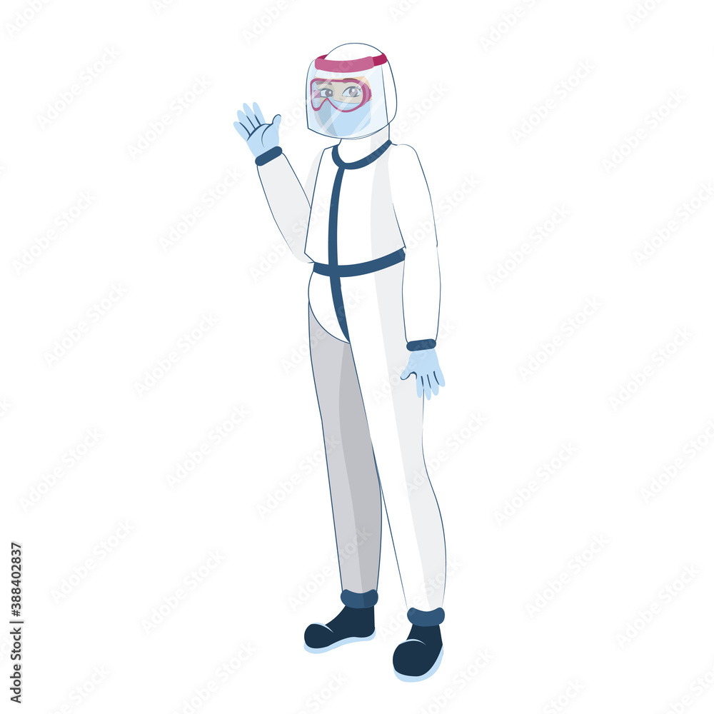 Isolated doctor wearing a face mask - Vector illustration Isolated doctor wearing a face mask - Vector illustration