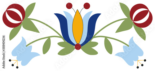 Kashubian Flowers Polish folk art design Poland Kaszuby