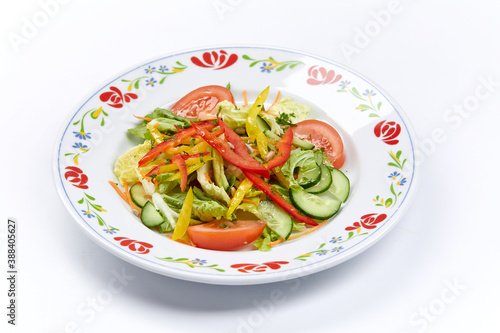 fresh salad on the white background