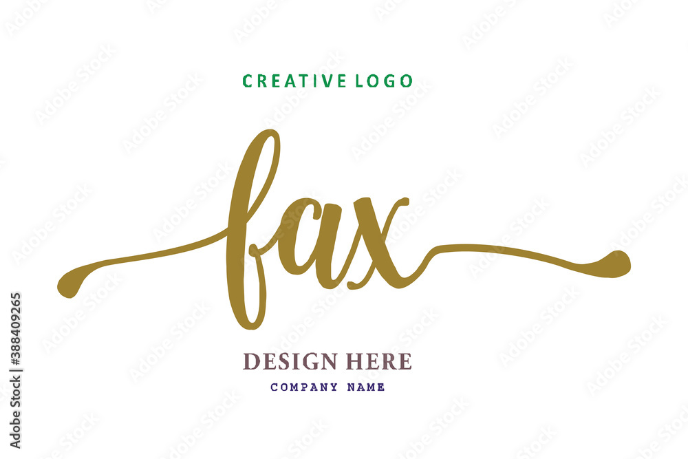 FAX lettering logo is simple, easy to understand and authoritative FAX lettering logo is simple, easy to understand and authoritative