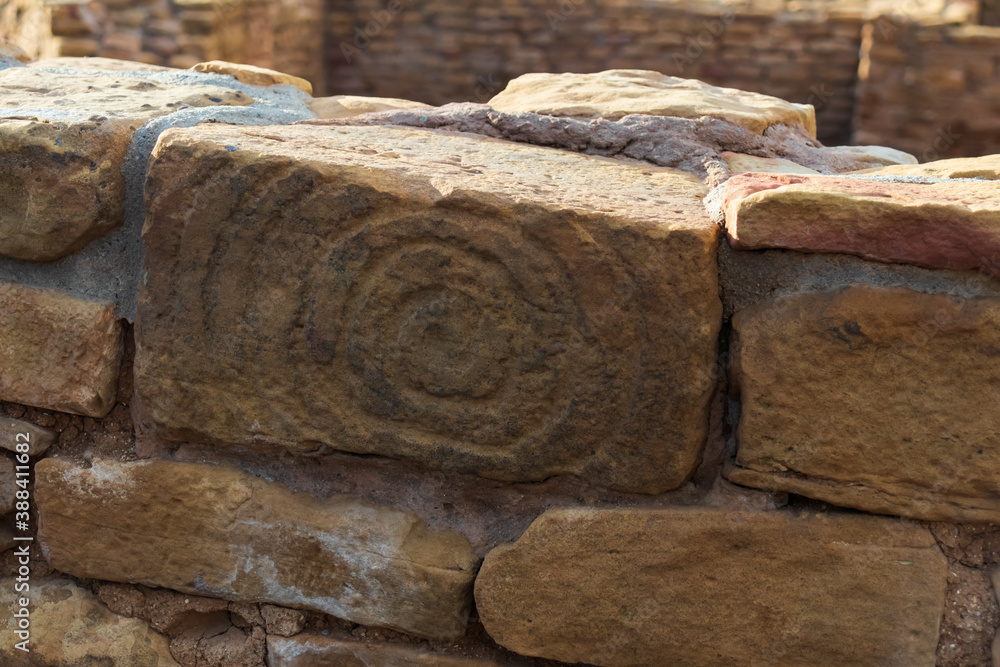 Petroglyph on Kiva wall in Mesa Verde National Park, Colorado,USA Petroglyph on Kiva wall in Mesa Verde National Park, Colorado,USA