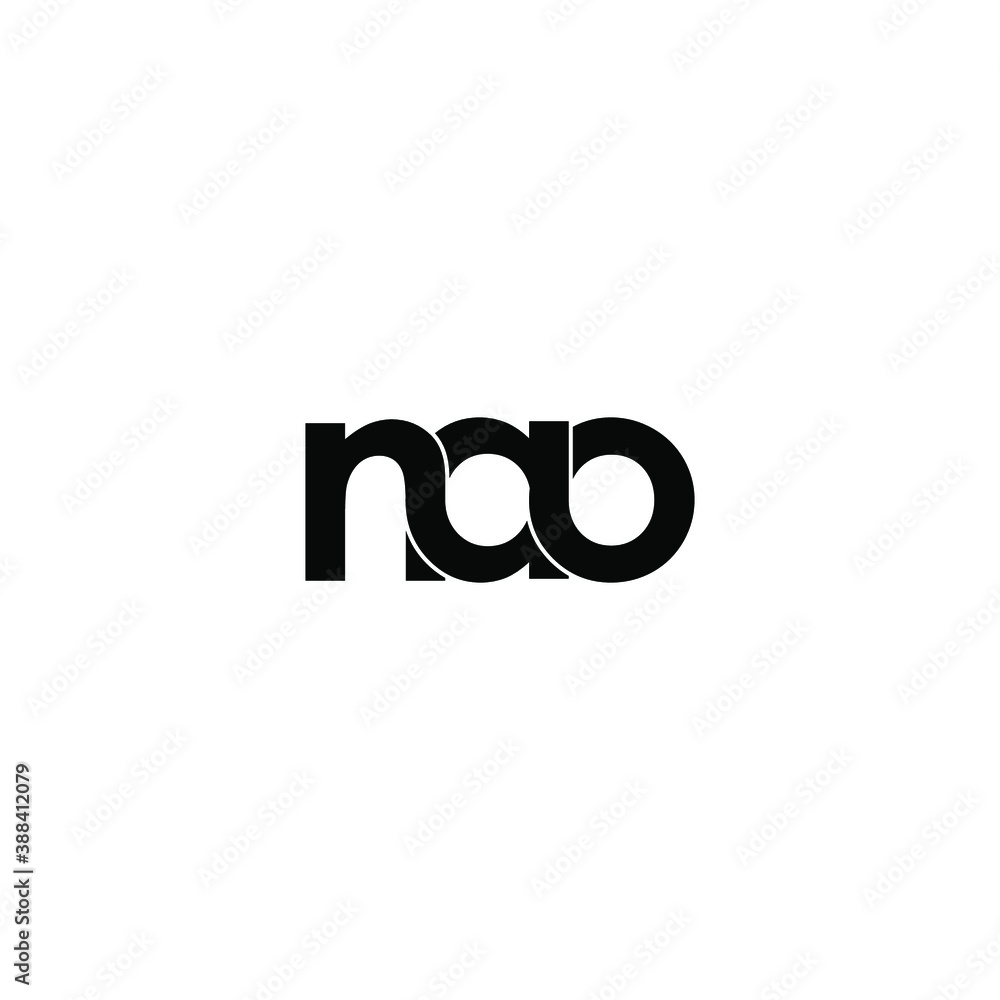 Obraz premium nao letter original monogram logo design
