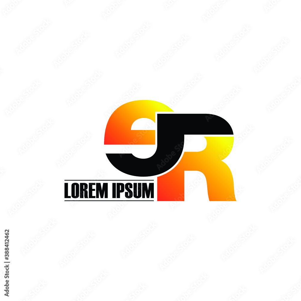 Letter ER simple modern logo design vector Letter ER simple modern logo design vector