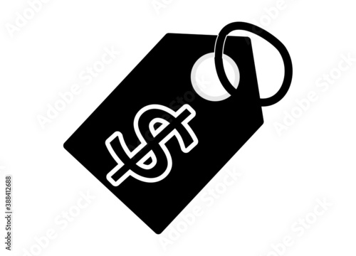 Price tag vector icon with dollor sighn icon for apps and website