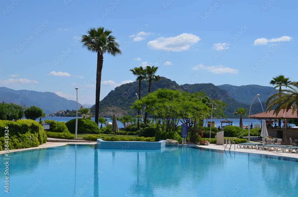Turke , Marmaris , pool in resort