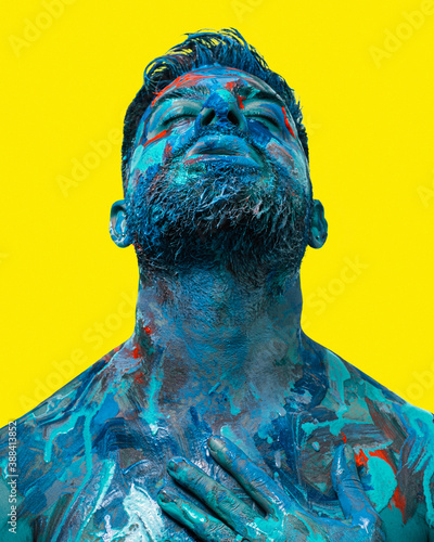 man with painted body