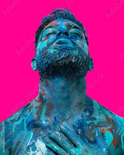 man with painted body