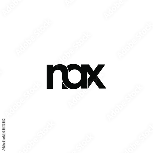 nax letter original monogram logo design photo