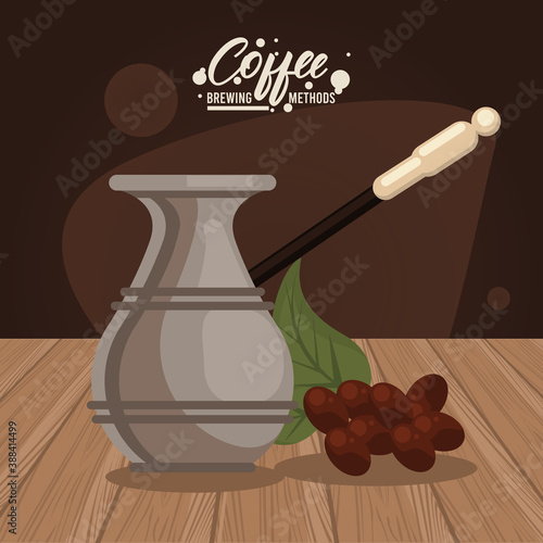 turkish coffee brewing method icon