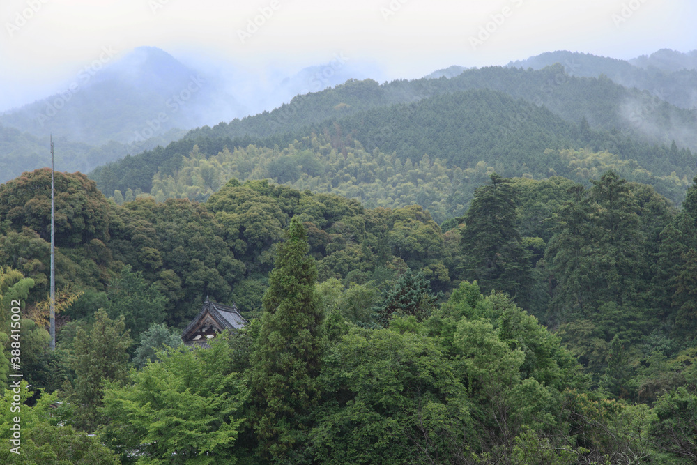 長岳寺付近の山並み 長岳寺付近の山並み
