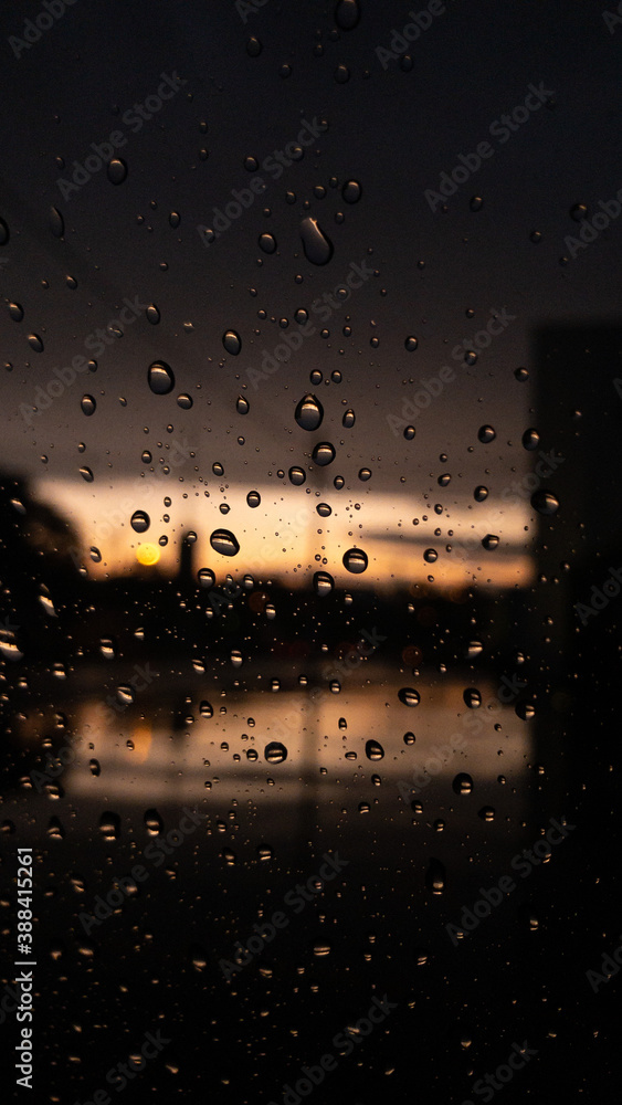 Obraz premium water drops on the window