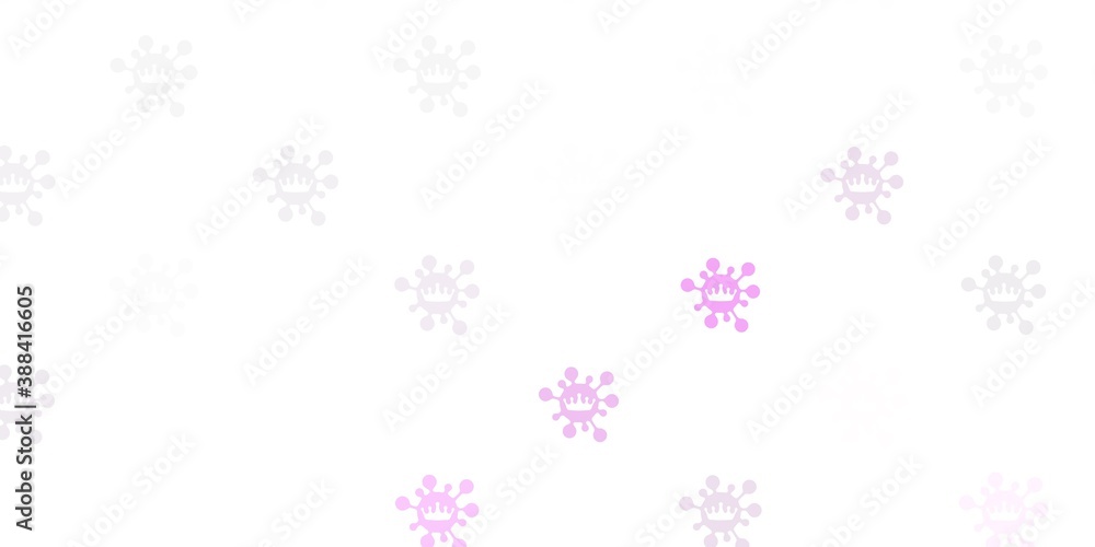 Light purple vector background with covid-19 symbols. Light purple vector background with covid-19 symbols.