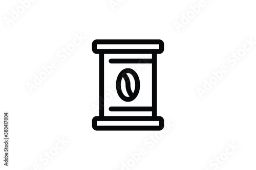 Coffee Shop Outline Icon - Canned Coffee