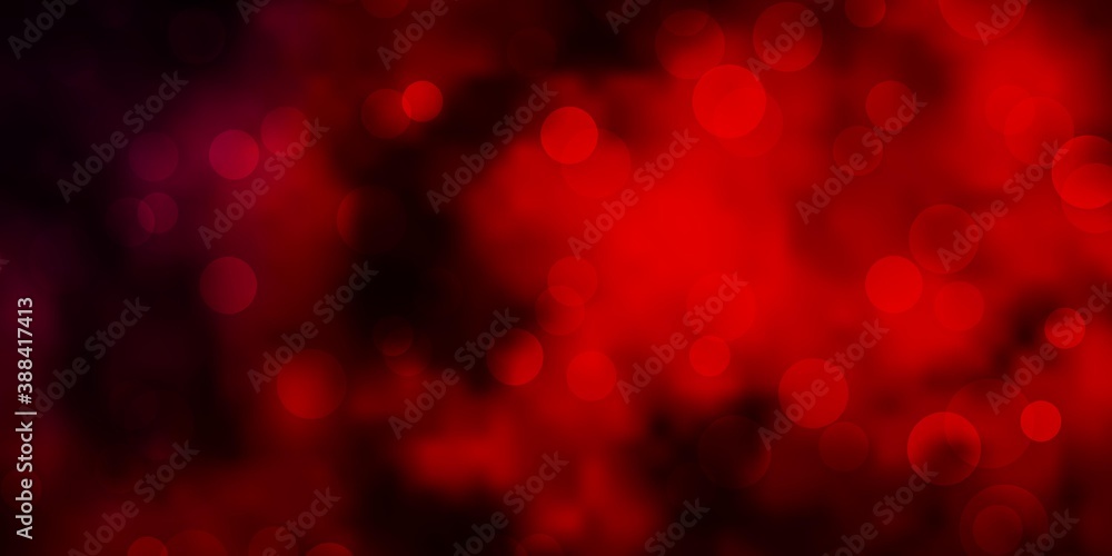 Dark Red vector template with circles. Dark Red vector template with circles.