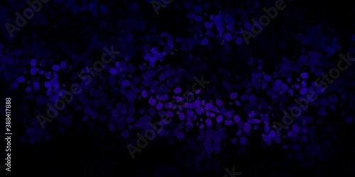 Dark purple vector texture with memphis shapes. © Guskova