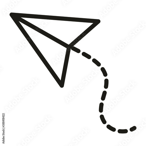 paper plane creativity concept linear style