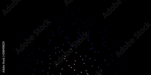 Dark Blue, Red vector template with neon stars.