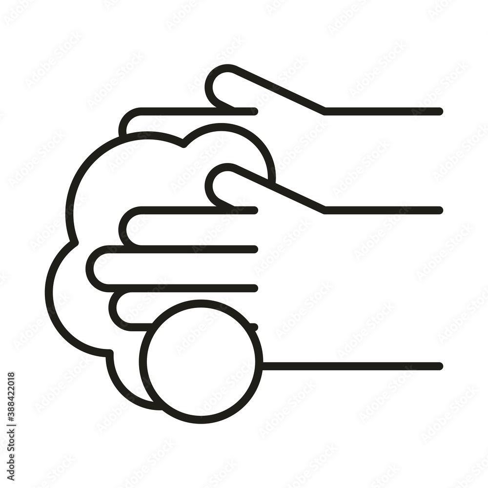 virus protection, washing your hands frequently line icon virus protection, washing your hands frequently line icon