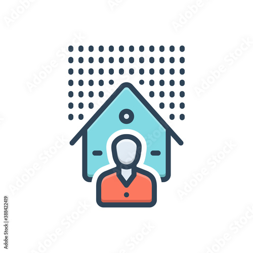 Color illustration icon for bother