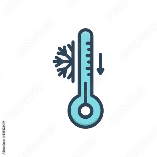 Color illustration icon for cool