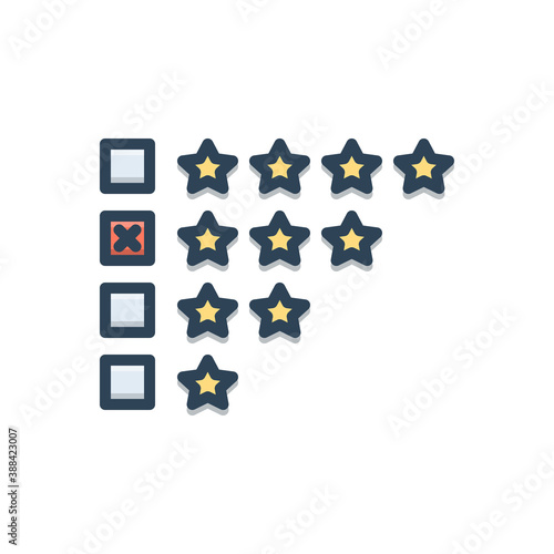 Color illustration icon for average