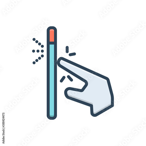 Color illustration icon for touch lights