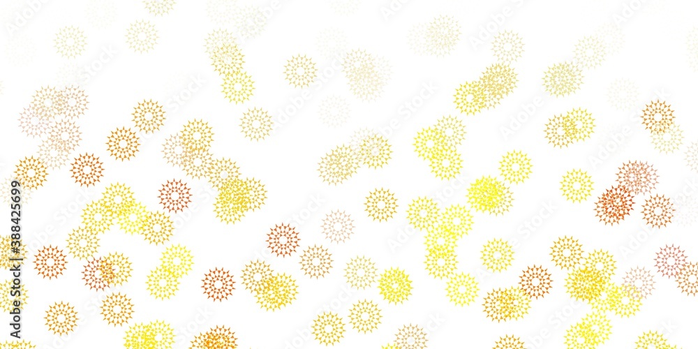 Light yellow vector natural layout with flowers.