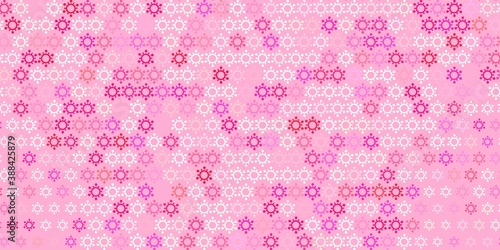 Light red vector texture with disease symbols.
