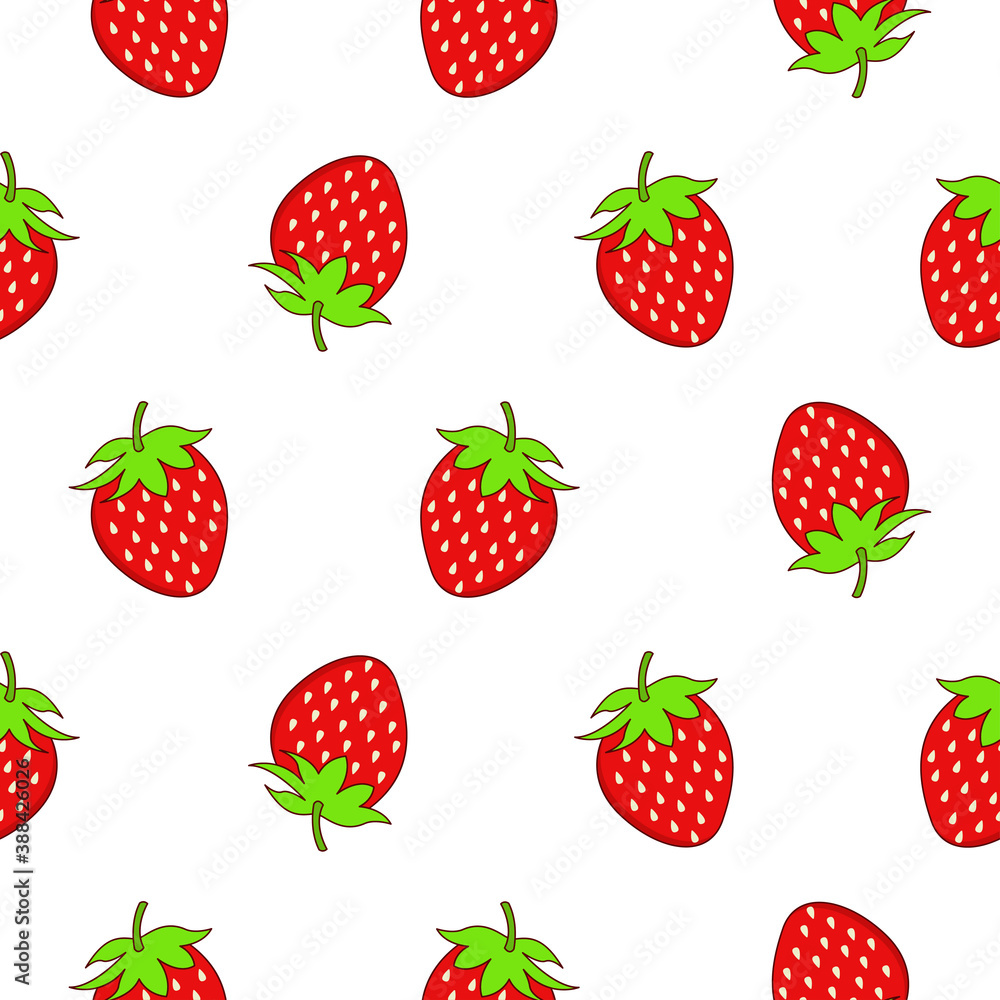 Strawberry seamless pattern design. Strawberry fruit pattern background. Fruit seamless pattern isolated. Strawberry seamless pattern design. Strawberry fruit pattern background. Fruit seamless pattern isolated.