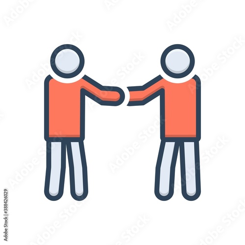 Color illustration icon for introduce