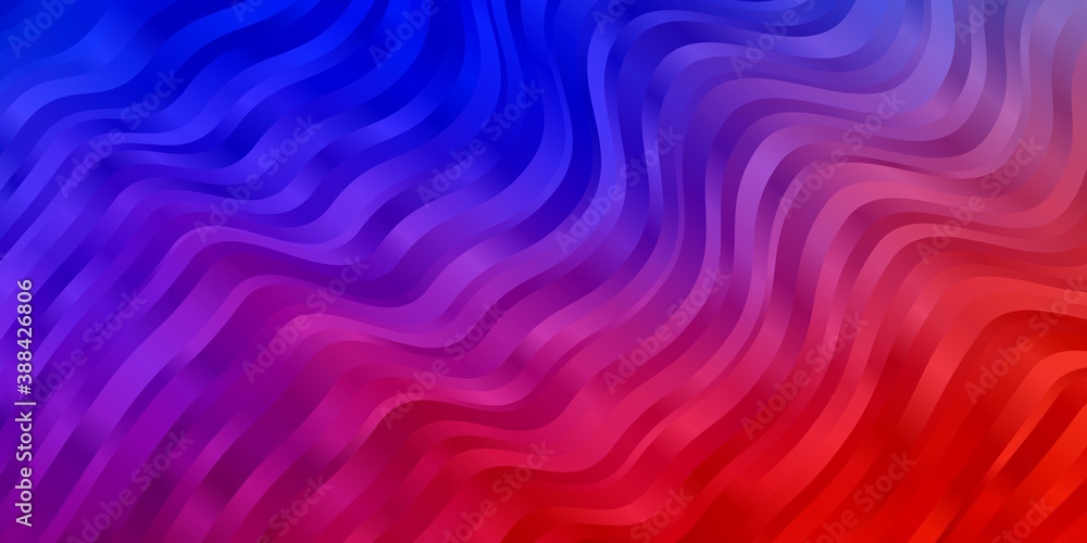 Light Blue, Red vector background with curves. Light Blue, Red vector background with curves.