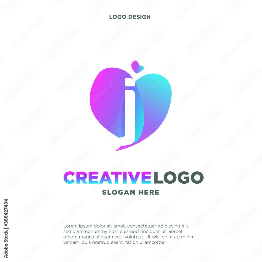 Letter I logo with colorful splash background, letter combination logo design for creative industry, web, business and company. Letter I logo with colorful splash background, letter combination logo design for creative industry, web, business and company.