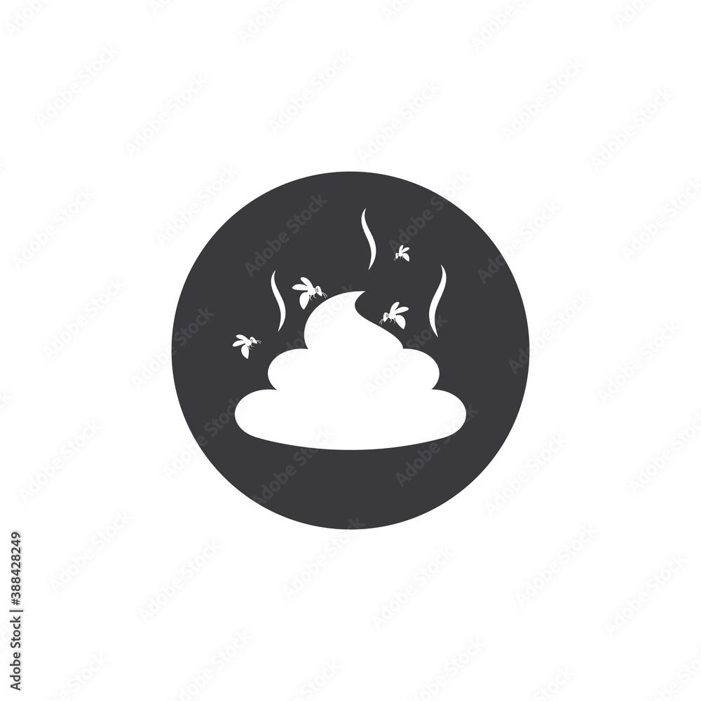 feces with flies icon vector illustration design feces with flies icon vector illustration design