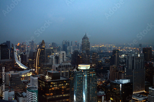 Bangkok, Thailand - View from Red Sky Bar at Twilight