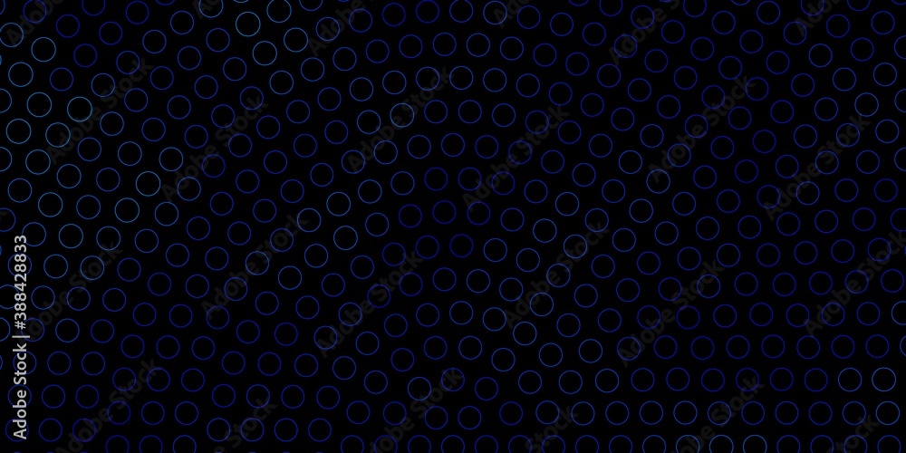 Dark BLUE vector background with spots.