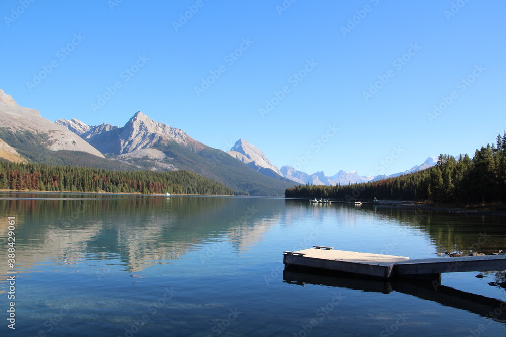 Calm By The Dock, Jasper National Park, Alberta
