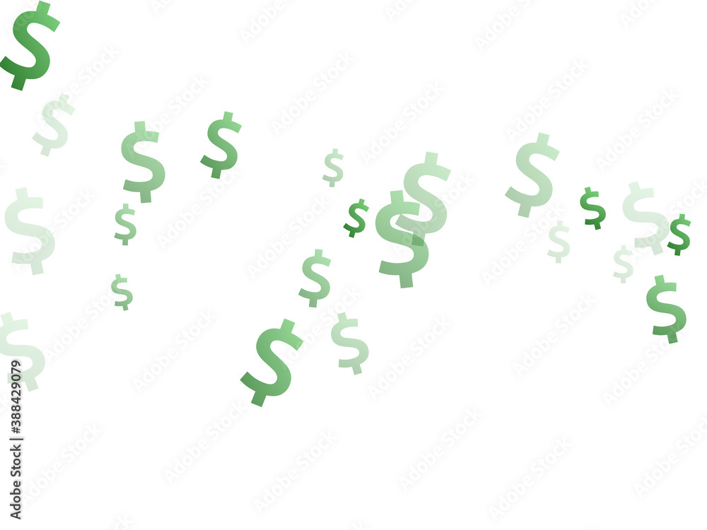 Green dollar icons flying currency vector design. Green dollar icons flying currency vector design.