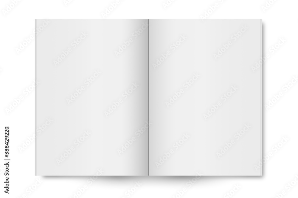 Blank open book isolated on white background. 3d illustration Blank open book isolated on white background. 3d illustration