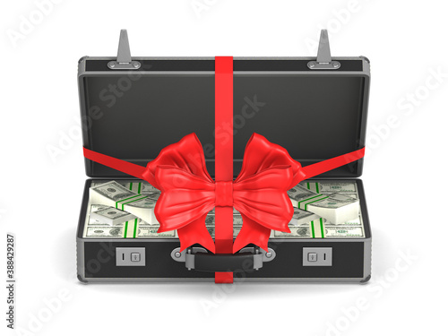 case with cash money on whi...