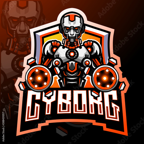 Cyborg mascot, esport logo design