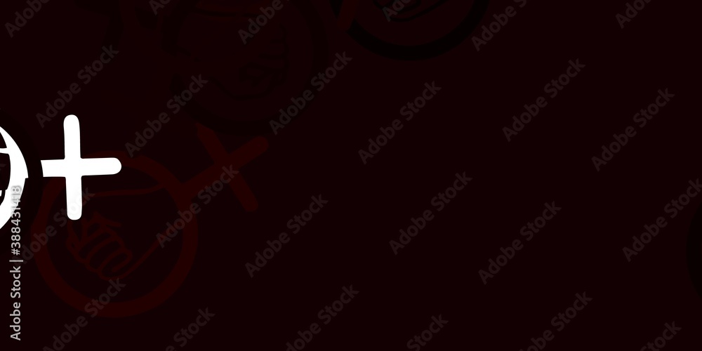 Fototapeta premium Light Red vector background with woman symbols.