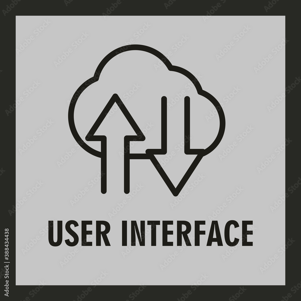 user interface, cloud computing upload and download data storage linear style user interface, cloud computing upload and download data storage linear style