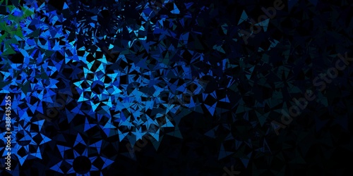 Dark blue vector background with polygonal style.